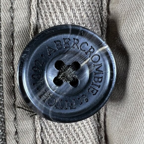 Abercrombie & Fitch Womens Large Faux Fur Hood Sherpa Lined Parka Jacket Brown - Picture 14 of 16